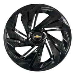 01 Calota Nitro Black Fiat Palio Uno Siena Mobi Universal Aro 13