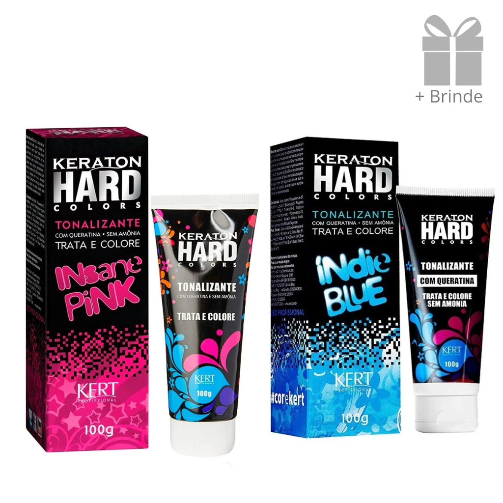 Tonalizante Keraton Insane Pink ou Índie Blue 100g - Kert