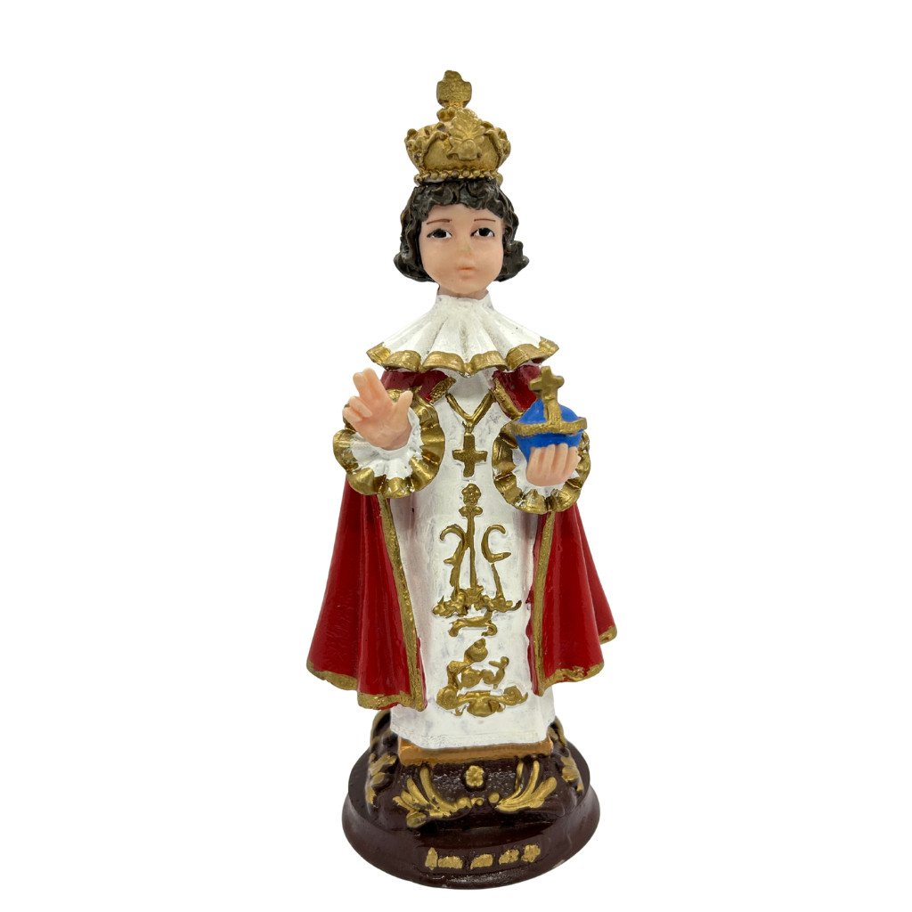 Imagem do Menino Jesus de Praga em Resina Nacional - 20cm