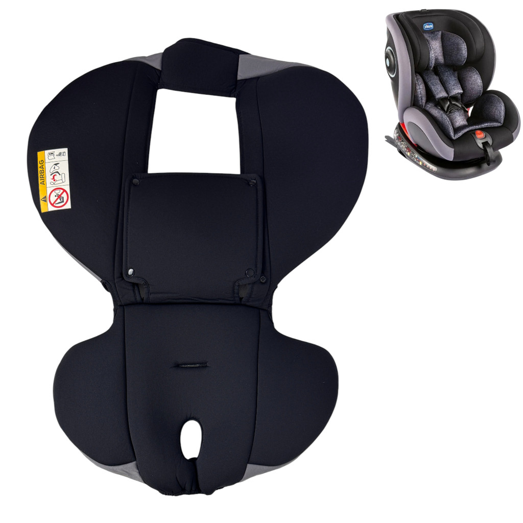 CAPA PRETA COM CINZA PARA CADEIRA DE CARRO SEAT 4 FIX GRAPHITE CHICCO