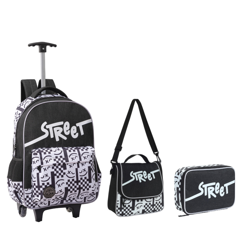 Kit Mochila Escolar Video Game Skate Trolley Juvenil Infantil Carrinho Reforçado em Oferta na Shopee