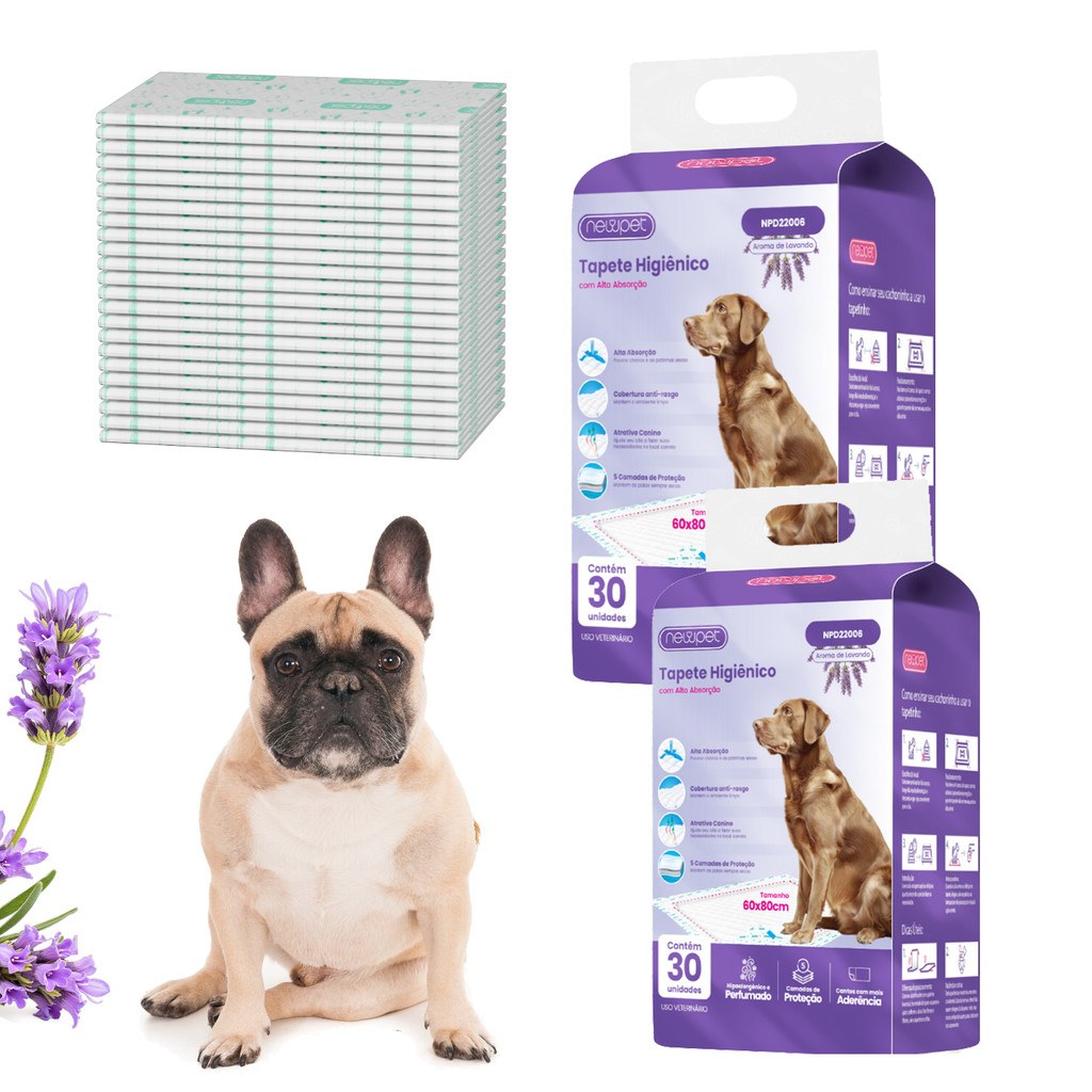 2 PACOTE Newpet Tapete Higienico Confort Pads 80x60cm Para Caes Cachorro e Gatos com 30 Unidades em Oferta na Shopee