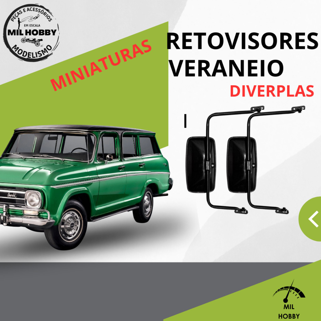 PAR RETROVISORES PARA MINIATURA VERANEIO DIVERPLAS