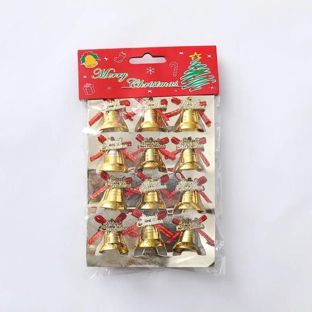 Conjunto de Sinos Natalinos - 12 Unidades Decorativas