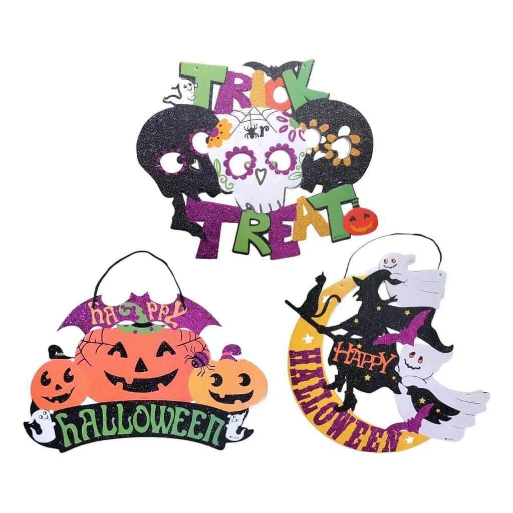 Placa Decorativa de Halloween - Modelos Sortidos