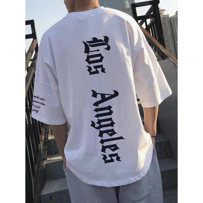 Camiseta Camisa  Oversized  Regata  cavada  100% Algodão estampada  Los Angeles Tecido Premium Algodão Gringa