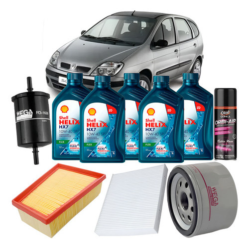 Kit Troca Oleo 10w40 Original Scenic 1.6 Hi-flex 2008 09 10
