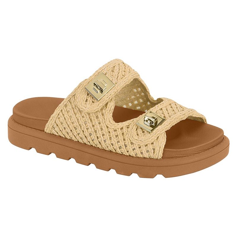 SANDÁLIA PAPETE FEMININA VIZZANO FLATFORM NATURAL