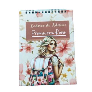 Caderno de Adesivos Bloco Sticker Book Temática Primavera Rosa em Oferta na Shopee