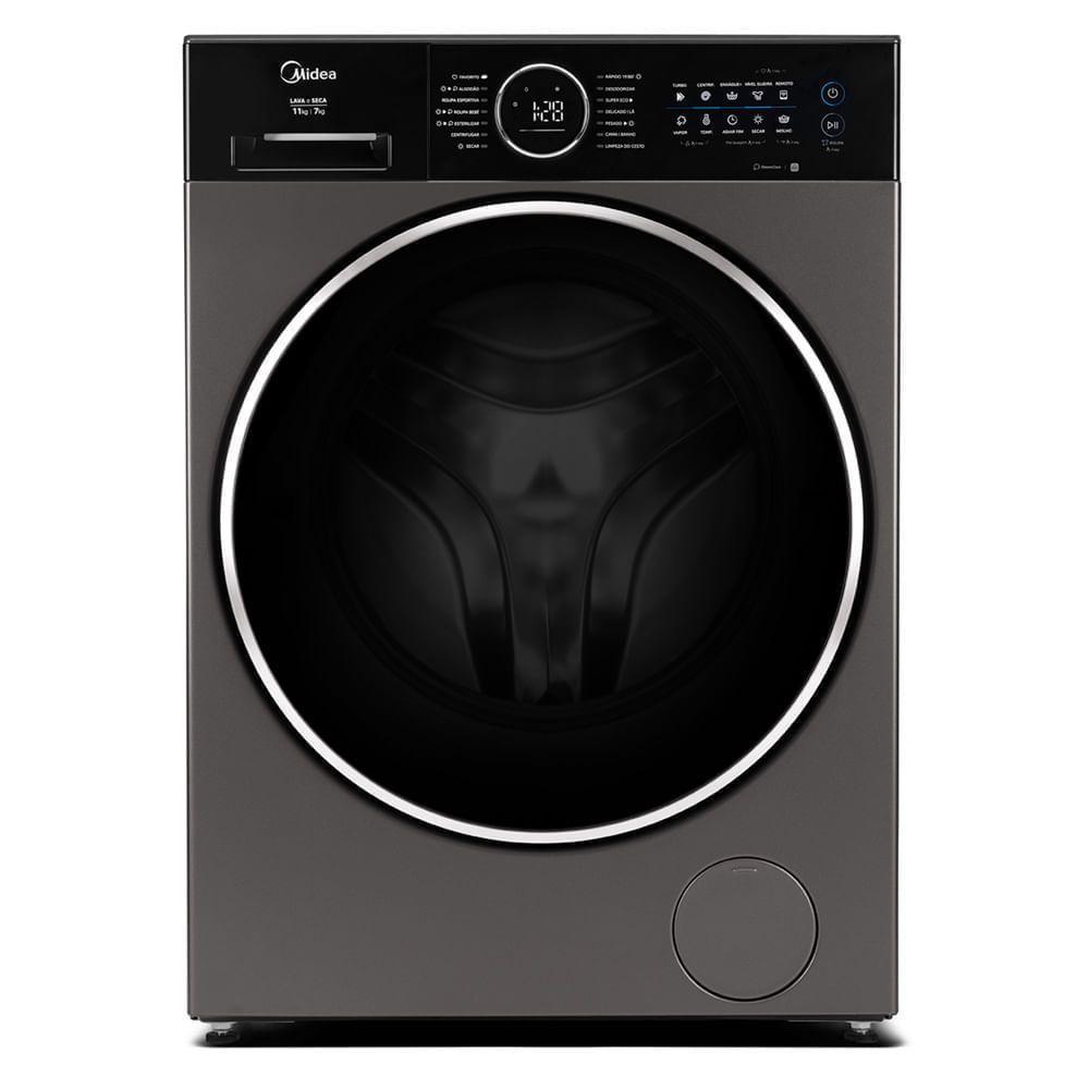 Lava E Seca 11kg Titanium Slim Storm Wash Conectada Midea MF210D110WB/GK-02 220V