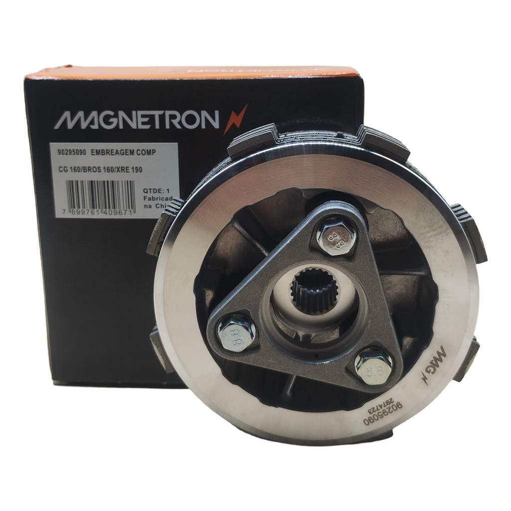 KIT EMBREAGEM COMPLETA MAGNETRON HONDA TITAN 160 / FAN 160 / BROS 160 em Oferta na Shopee