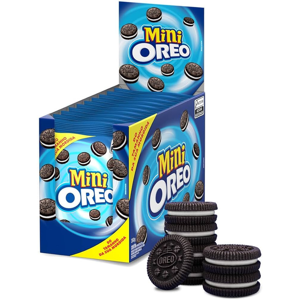 Caixa com 10 Mini OREOs Bolacha Recheada 350g