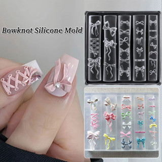 1pc 3D Silicone Molde De Unhas Tamanho Misto Em Forma De Bowknot Placas De Carimbo Macio Kawaii Ballet DIY Manicure Arte em Oferta na Shopee