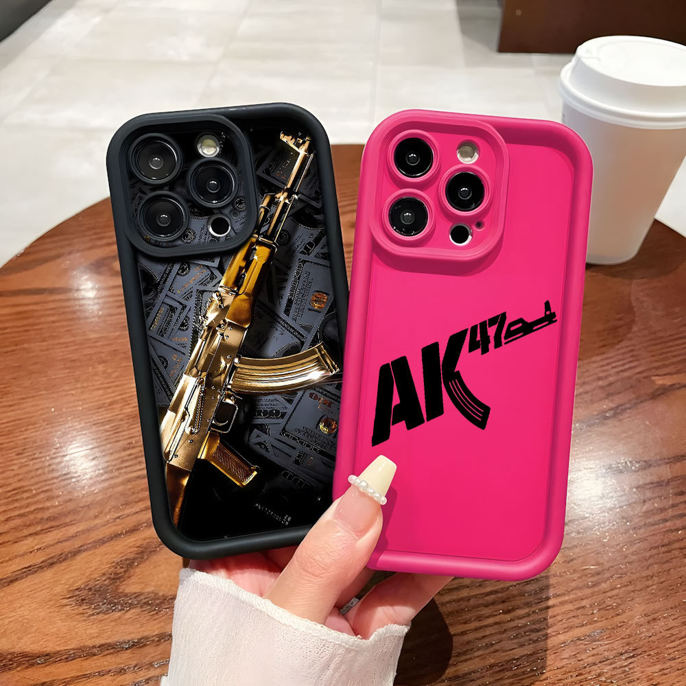 AK47 Arma Silicone Capa Para Samsung Galaxy A06 A07 A05S A12 A13 A14 A15 A16 A17 A23 A32 A34 A36 4G Fosco