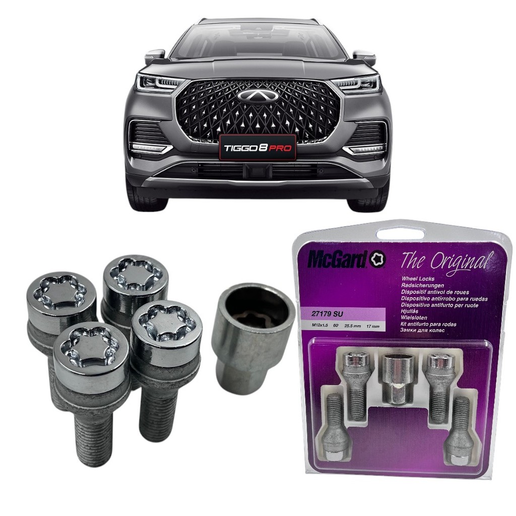 Parafuso Antifurto Trava Tiggo 8 Pro 2024 2025 2026 Mcgard