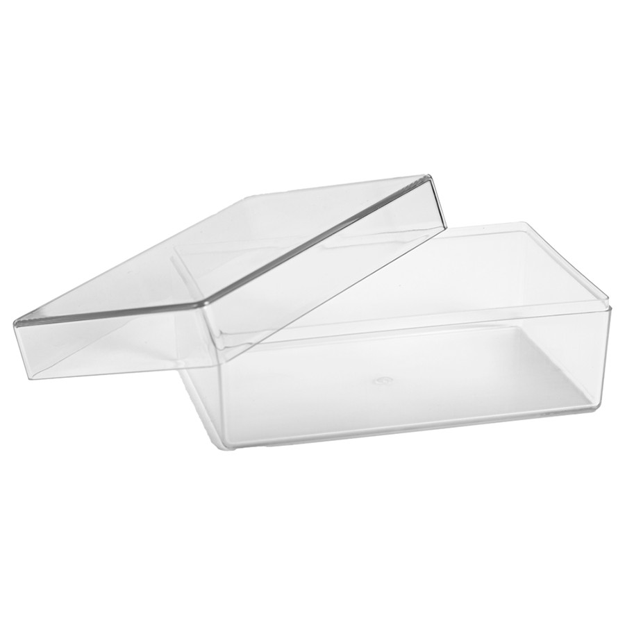 Cake Box Acrílico Retangular com Tampa 500ml Bluestar em Oferta na Shopee