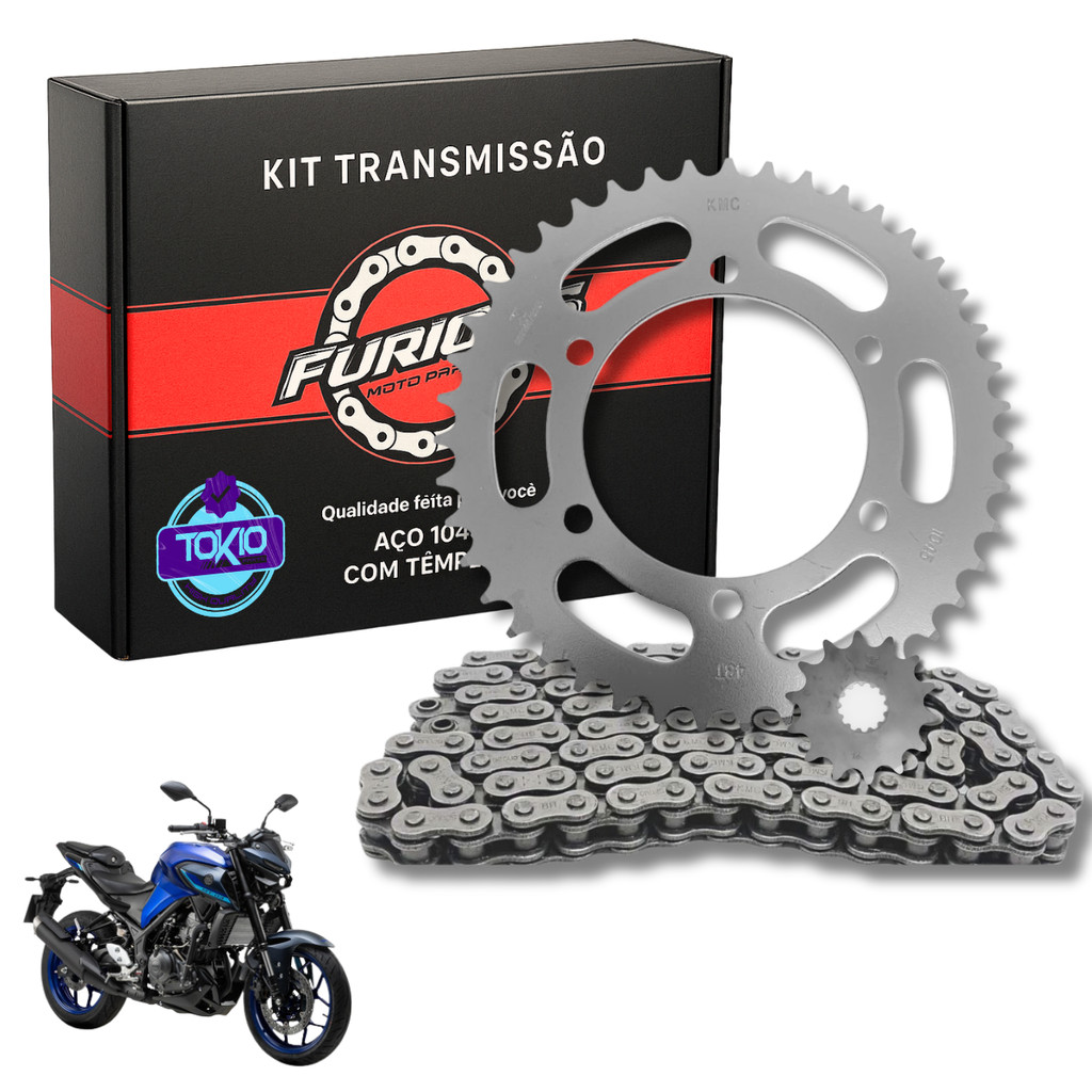 Kit Relação MT 03 2016 A 2021 Transmissão Yamaha FURIOUS em Oferta na Shopee