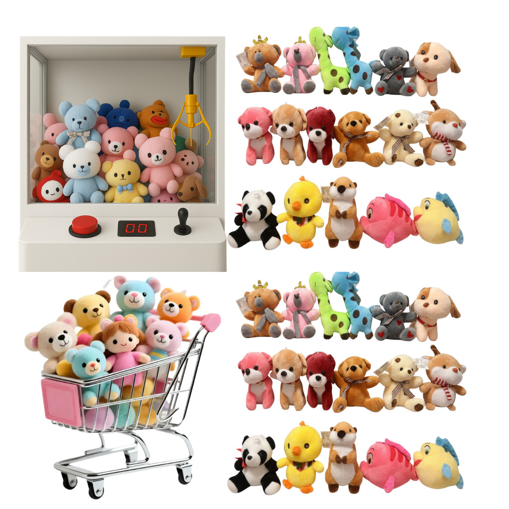 Kit Atacado  Ursos De Pelúcia Fofos Sortidos 18-22cm Para Máquina Grua