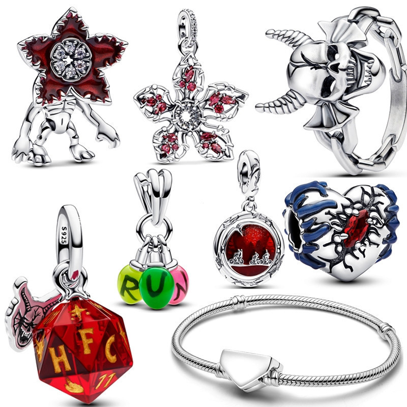 Pingente de Personagem em Prata Esterlina S925 Adequado para Stranger Things Pulseira Feminina Original em Prata Esterli em Oferta na Shopee
