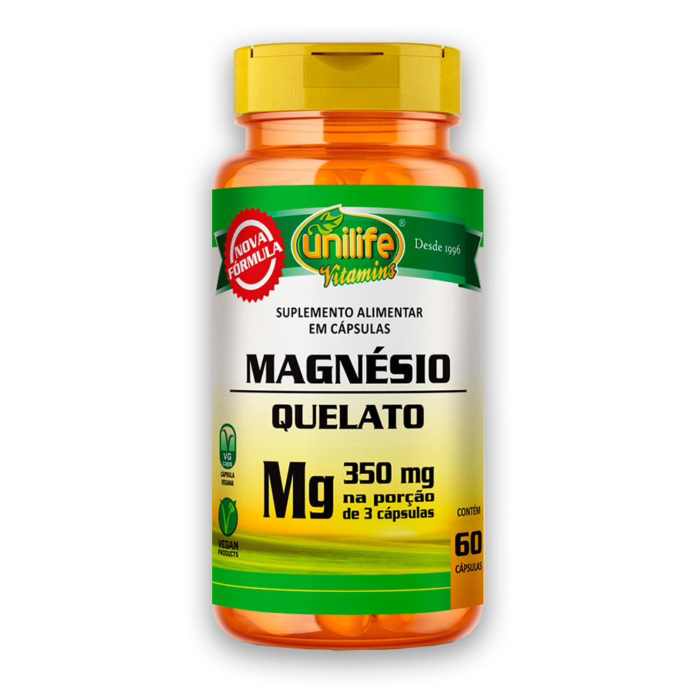 Magnésio Quelato Unilife 350mg 60 Cápsulas em Oferta na Shopee