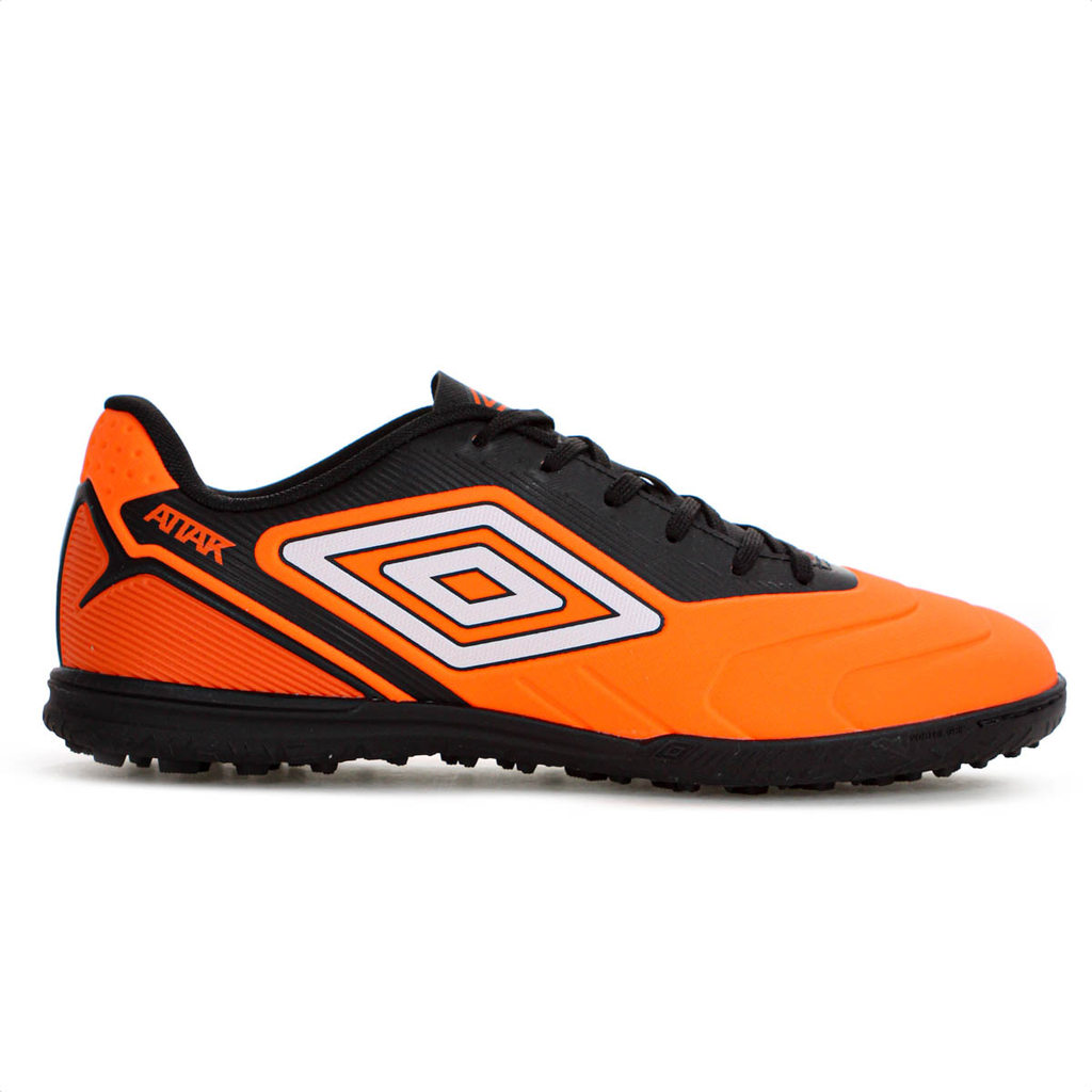 Chuteira Umbro Society Attak III Laranja e Preto - Masculino em Oferta na Shopee