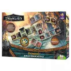 Jogo Dominó com 36 Peças de Como Treinar Seu Dragão Mimo Toys - 3011
