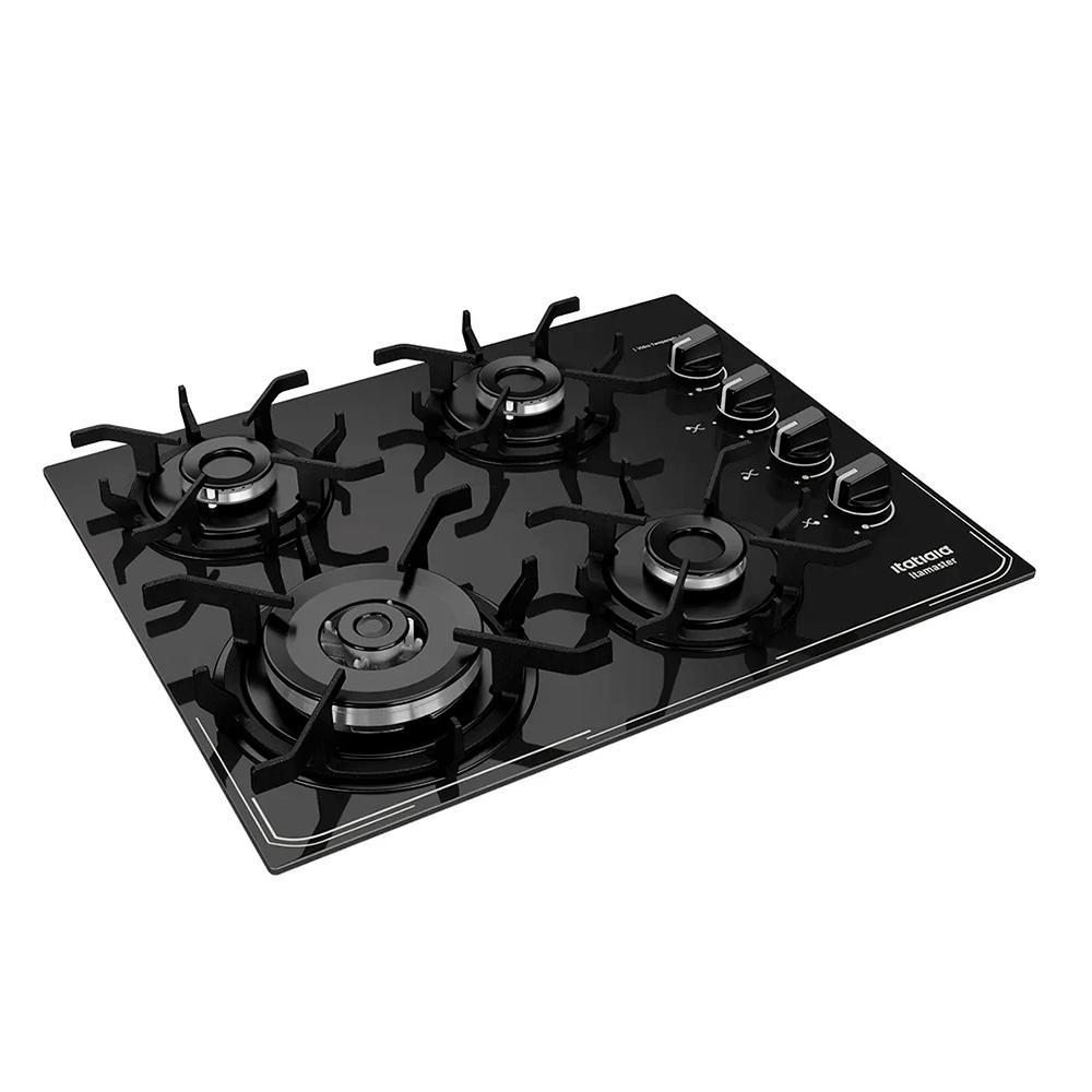 Cooktop 4 Bocas Itatiaia Itamaster Vidro Temperado Gás Tripl em Oferta na Shopee