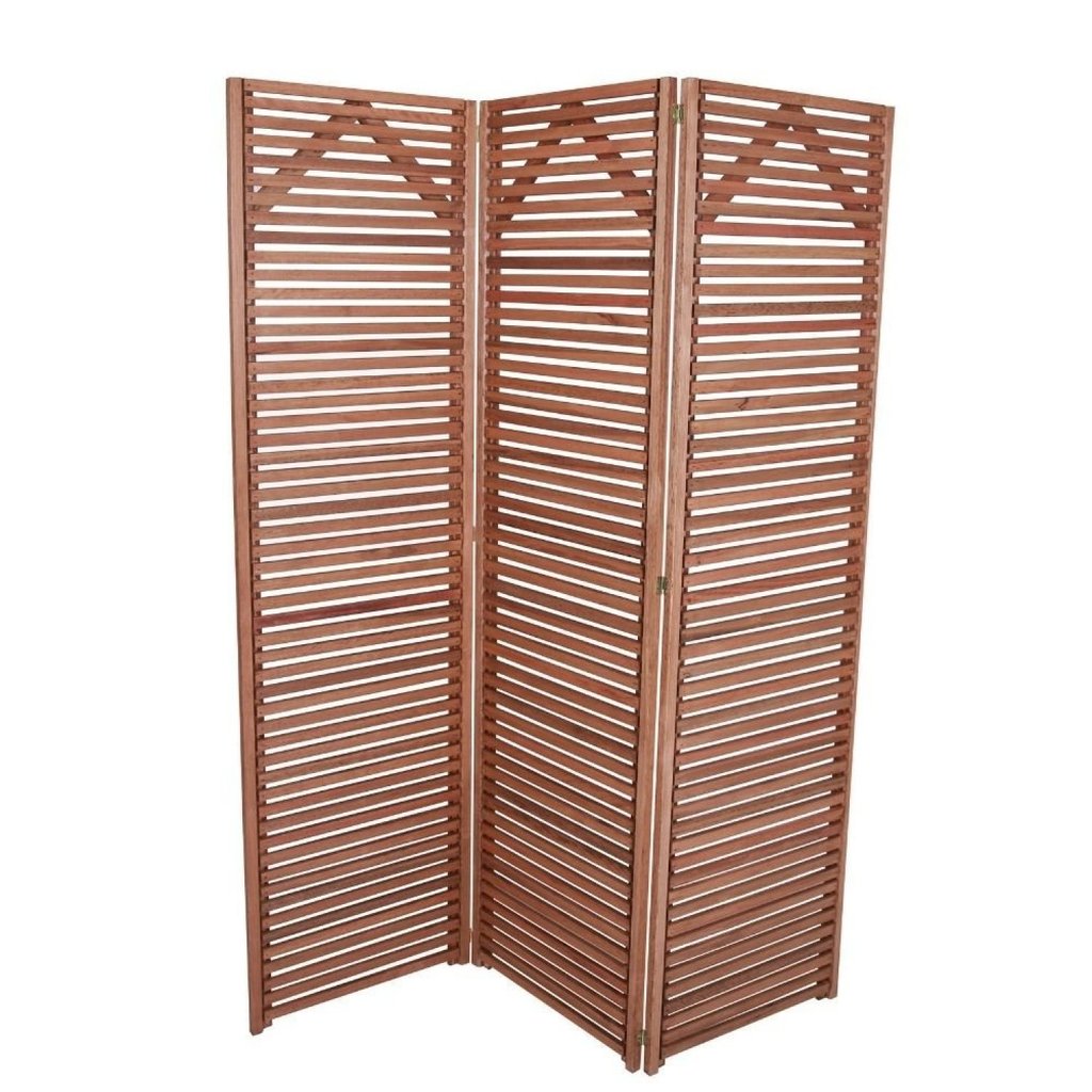 Biombo Decorativo em Madeira Maciça Triplo Liver em Oferta na Shopee
