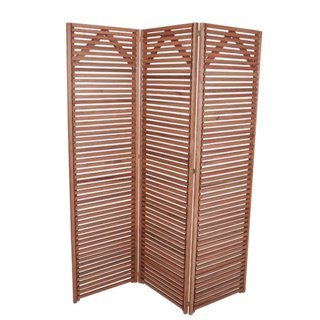 Biombo Decorativo em Madeira Maciça Triplo Liver em Oferta na Shopee