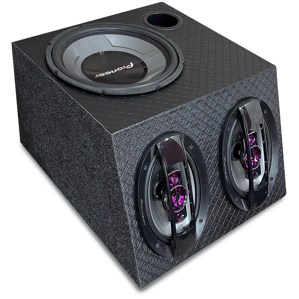 Caixa Trio Completa para Som Automotivo com Subwoofer 12″ Pioneer + Par Alto-falantes 6×9″ Pioneer