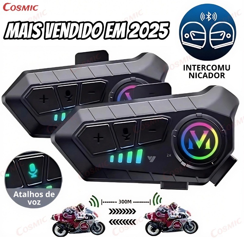 Intercomunicador Y10-X Fone De Capacete Para Capacete Ipx6 À Prova D'água Para Motocicleta Bluetooth5.3 Mais vendido2026