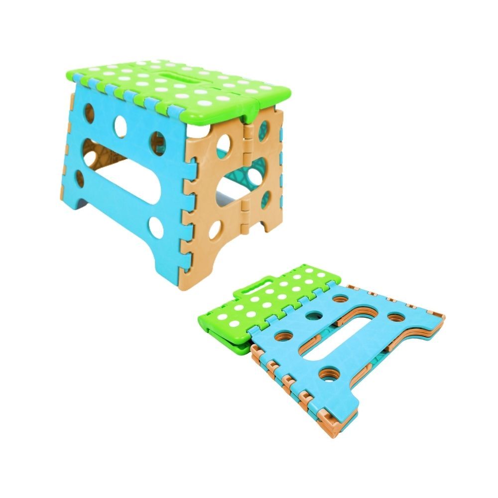 Banquinho Banco Infantil Dobrável Multiuso Portátil Com Alça Resistente Uso Interno Externo Criança