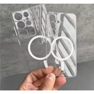Capa Case Magnetica MagSafe Transparente Anti Impacto para Galaxy S20FE S21FE S26 PLUS ULTRA S24 S25 S25Ultra em Oferta na Shopee