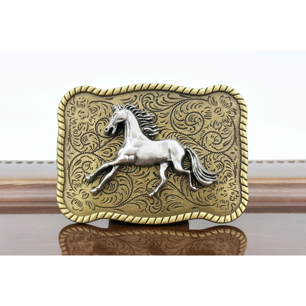 Cinto Country Com Fivela Cavalo Estampado Bruto Bruta Peão