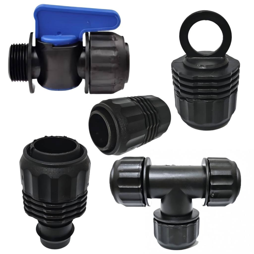 Kit 5 Un Registro e Conexões Santeno P/ Irrigação 1"Polegada