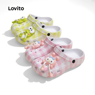 Lovito Sandálias Planas Fofas para Todas As Estações Rosa Sandálias Planas para Mulheres LFA85044 em Oferta na Shopee