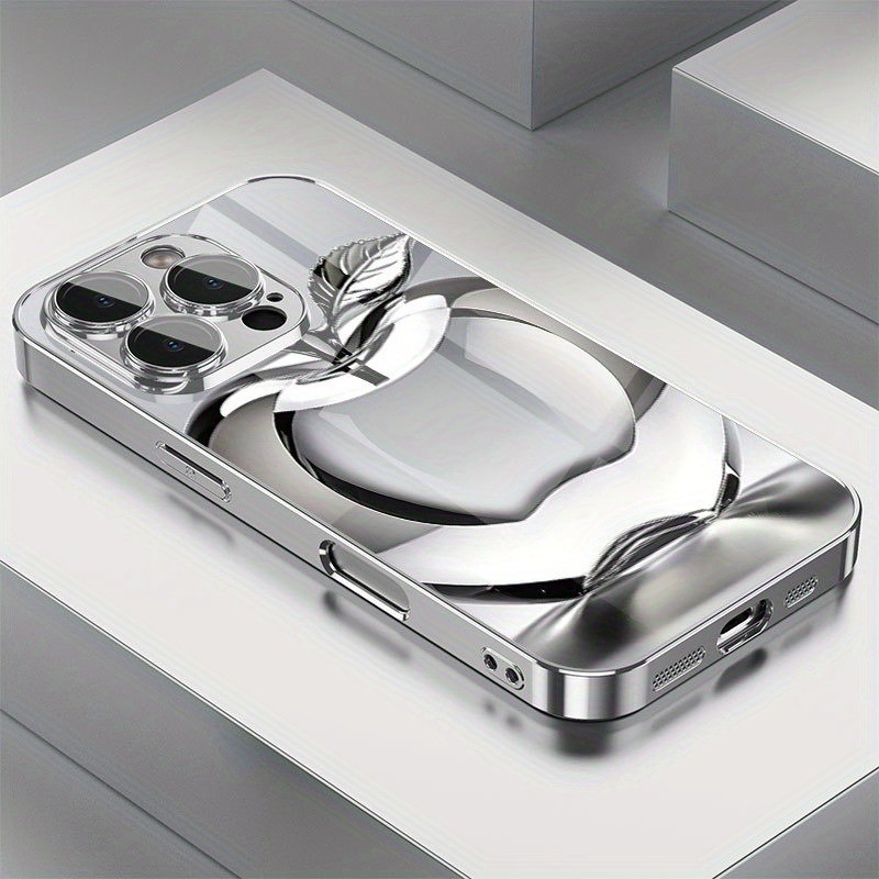 Cristal Claro Para Apple Padrão Vidro Galvanizado Caso iPhone 17 16 15 14 13 12 11 Pro Max Plus 16E Capa