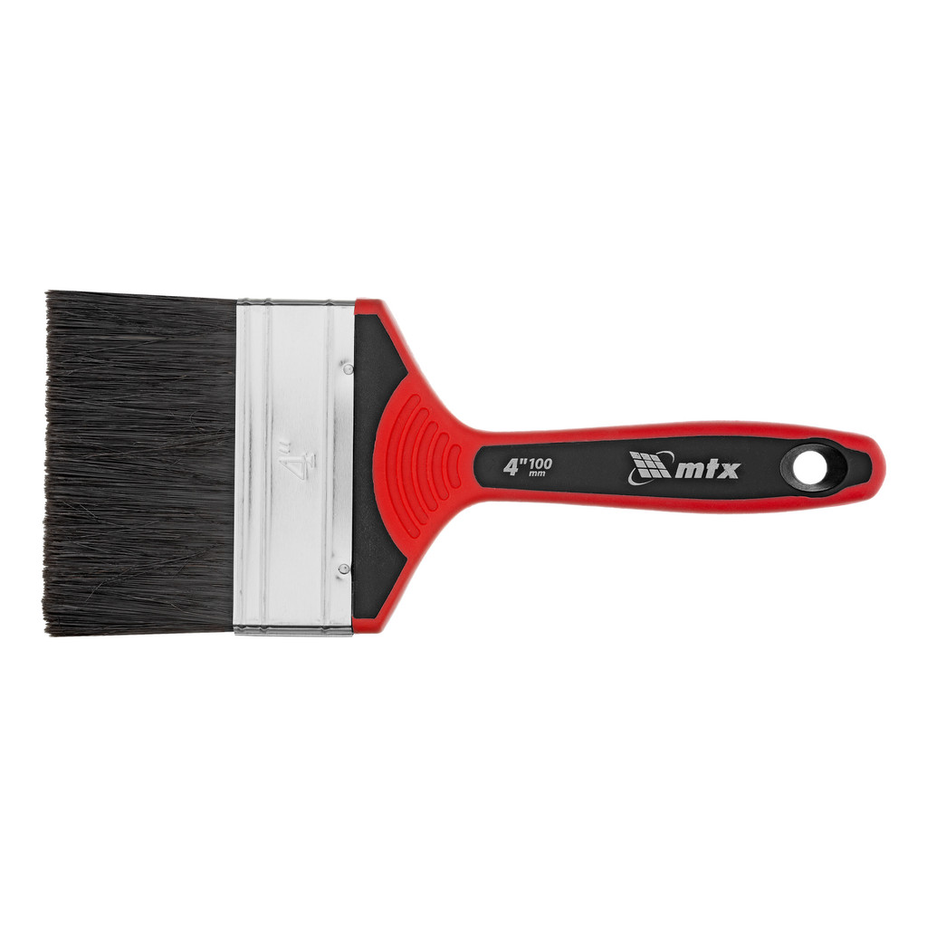 TRINCHA/PINCEL 4, PARA TINTAS ESMALTE E OLEO, CERDAS PRETAS, CABO 2 COMPONENTES, 1PC // MTX