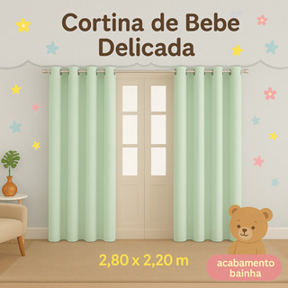 Cortina Infantil Delicada oxford • Cortina para Quarto de Bebê • Sala e Quarto em Oferta na Shopee