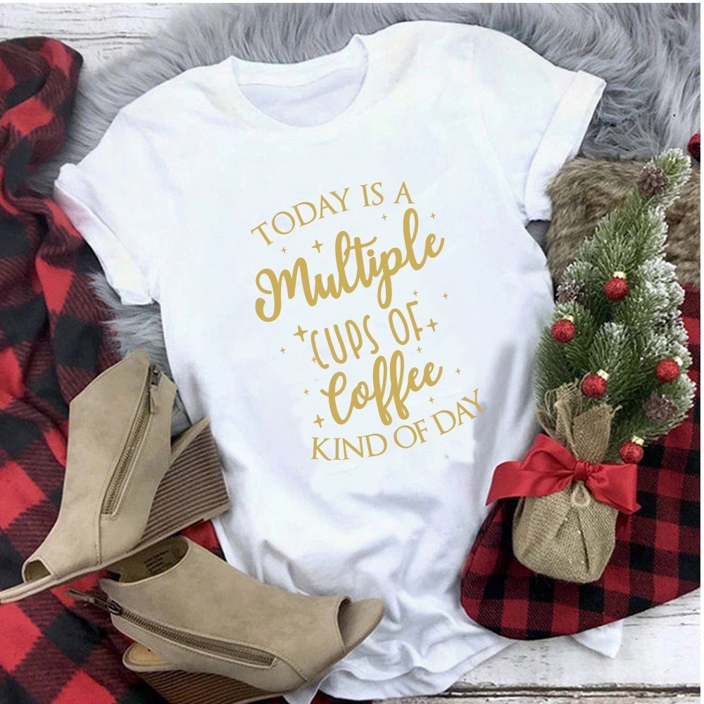 Linda T-shirt Camiseta Camiseta Premium Frase Coffe Unissex Confortavel Slim Basica Estampada Moda De Verao Premium Envi