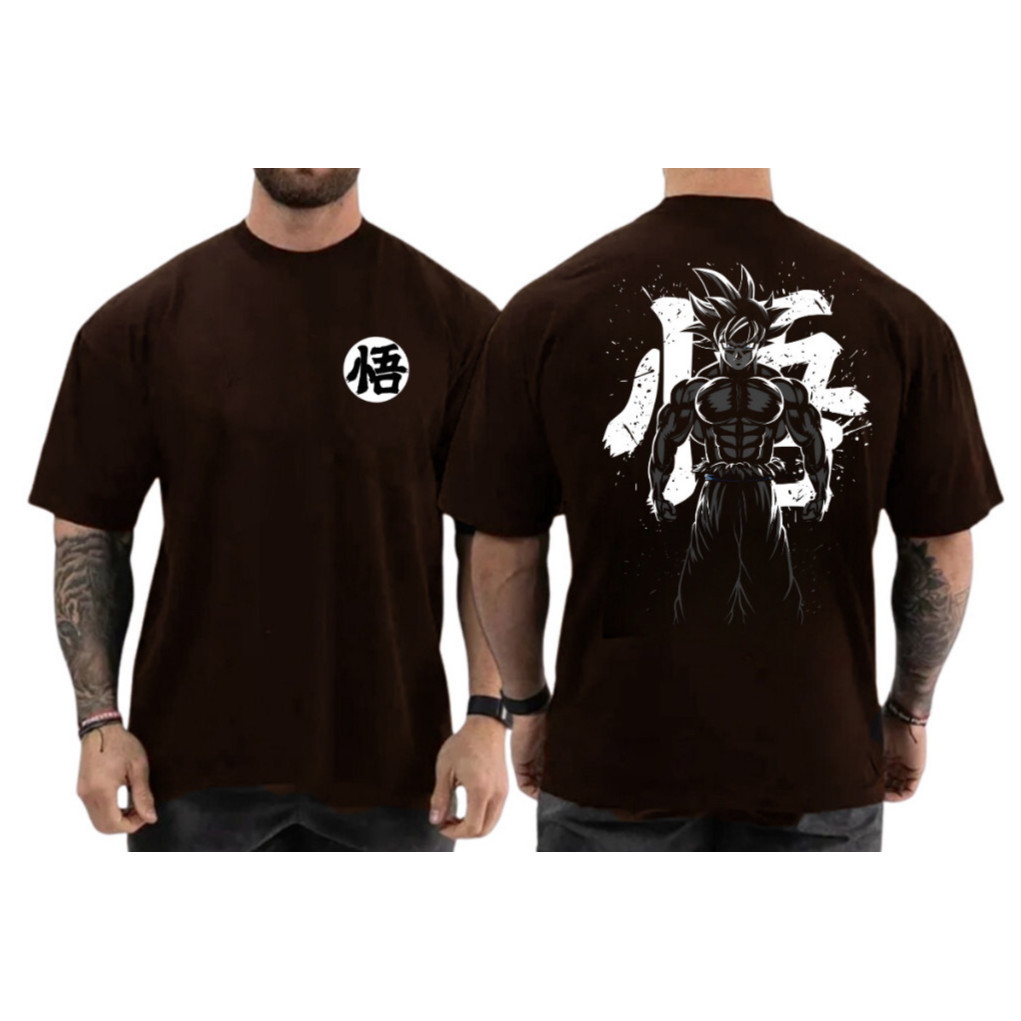 Camiseta Oversized Dragon Ball Masculina Streetwear Treino Academia Estampada Fitness