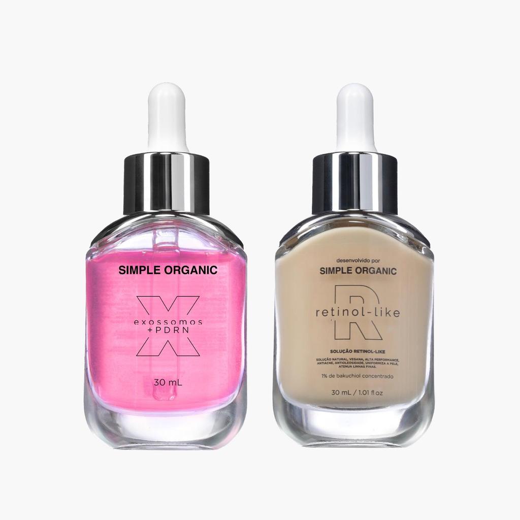 Kit Sérum Solução PDRN + Sérum Solução Retinol Like Facial Simple Organic em Oferta na Shopee