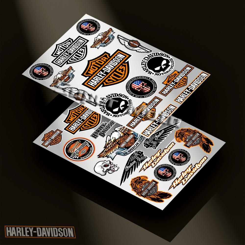 Harley Retro Motocicleta Adesivos Reflexivos Capacete Tanque De Combustível Carro Decorativo Farol Capa Vidro Decalque À