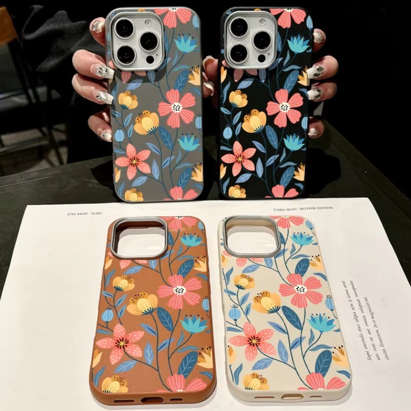 Capa De Telefone Floral Com Flores Coloridas Para Motorola Moto G56 G15 G05 E15 