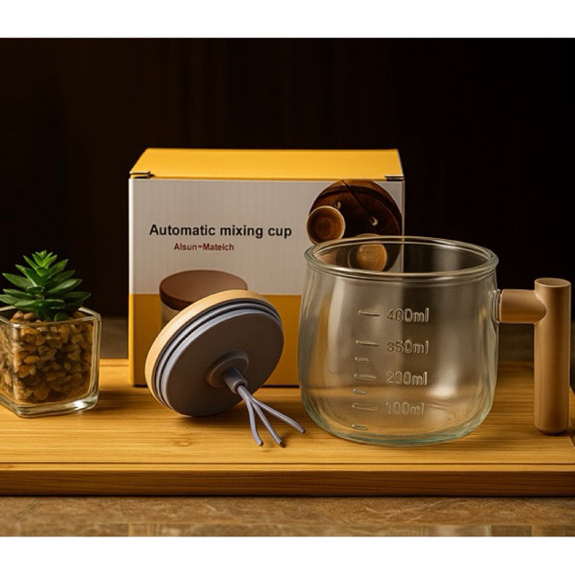 Caneca Misturadora Elétrica USB 400ml 7000RPM | Mixer Portátil Shake Whey Café Pré-Treio carregamento USB