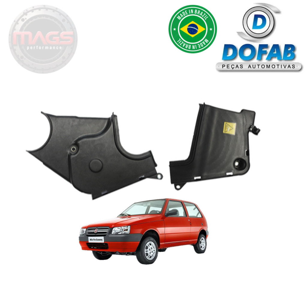 Kit Capa Cobertura Correia Dentada Uno Fire 1.0 FLEX 2009 em diante