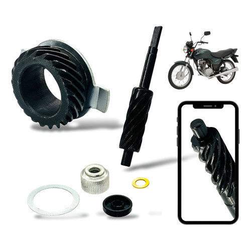 Engrenagem Velocimetro Titan 125 2000 A 2004 Fan Ate 2008