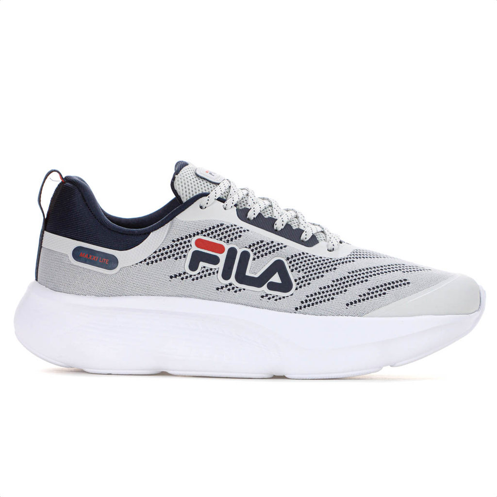 Tênis Fila Maxxi Lite Cinza Claro e Azul Marinho - Masculino