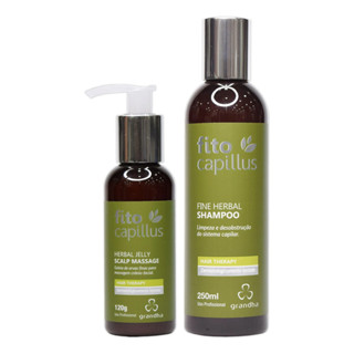 Grandha Fito Capillus Herbal Shampoo 250ml Jelly Scalp 120g em Oferta na Shopee