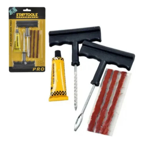 Kit Reparo de Pneus Carro Caminhonete e Bike Completo